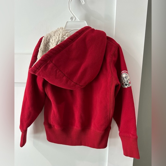 Child’s Polo Ralph Lauren Red Sherpa-Lined Full-Zip Hoodie Red Size 6X - Picture 3 of 5